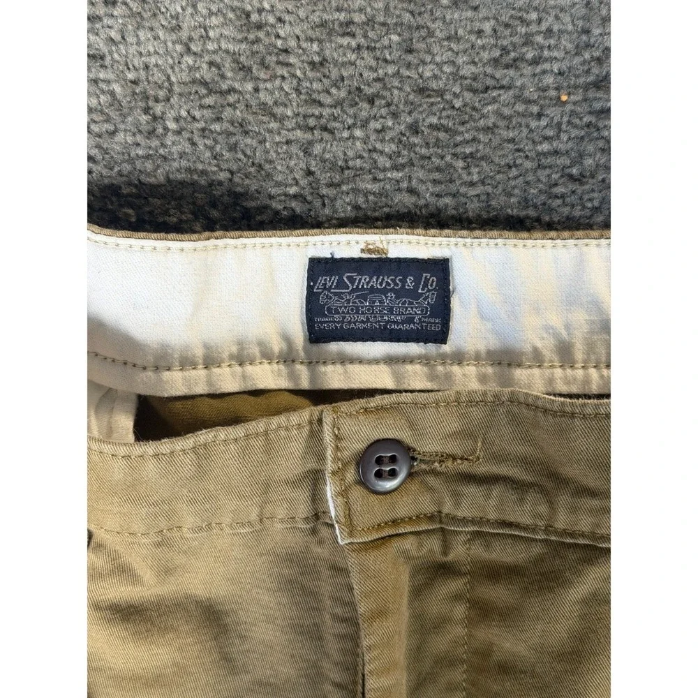Levi‎ Strauss & Co Mens Two Horse Brand Chino Pants Khaki Tan Straight Leg 40x30